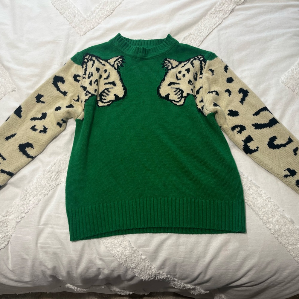 Leopard Print Sweater - Size M